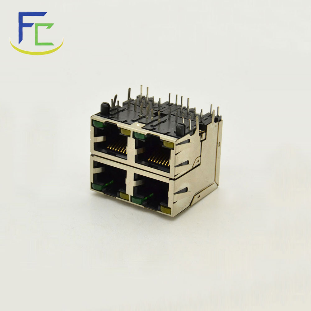 RJ45 2×2带灯不带滤波