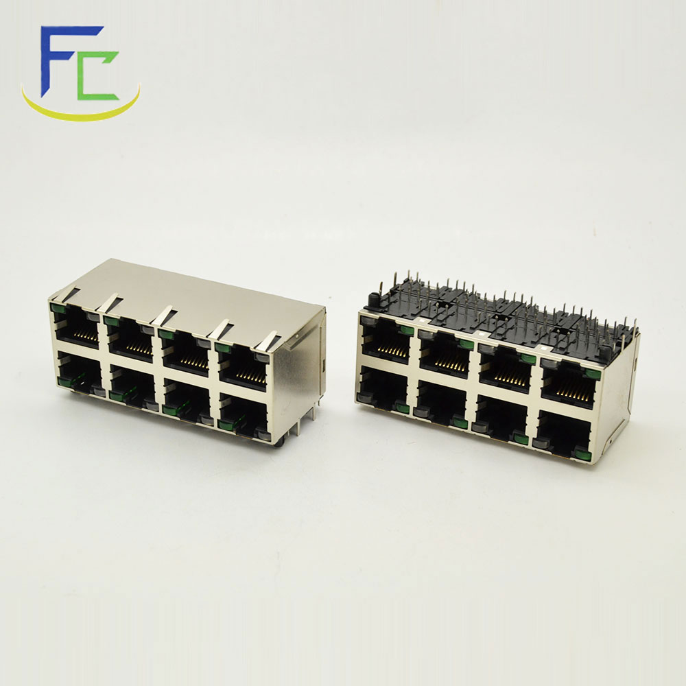 RJ45 2X4带灯不带滤波器